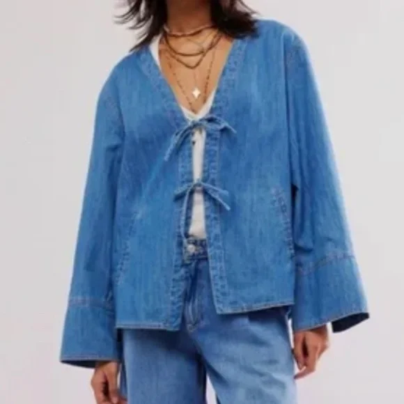 Free People Tie-Front Jacket - Picture 2 of 7